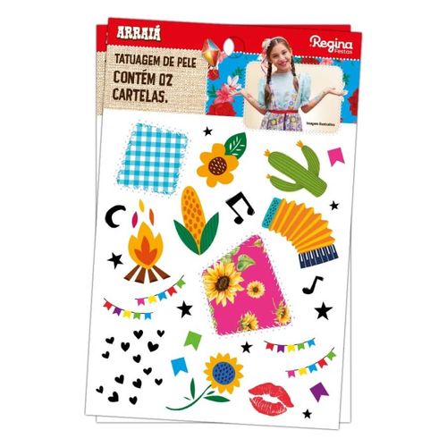 Tatuagem Decorativa Arraia C/ 2 Cartelas Regina