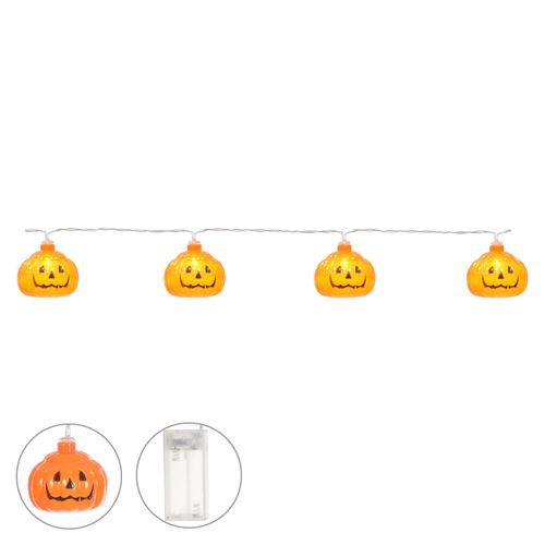 Enfeite Halloween Fio Led Abobora 1,8 M (49312001) Florarte