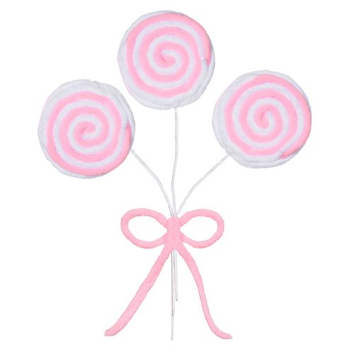 Enfeite Natal Pirulito 20 Cm Rosa (51818002) Florarte