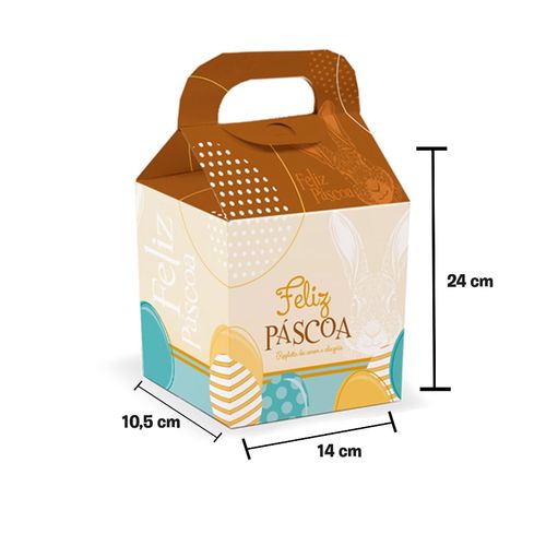 Caixa Casinha 14x10,5x24 Cm Ovos De Pascoa Un Jr