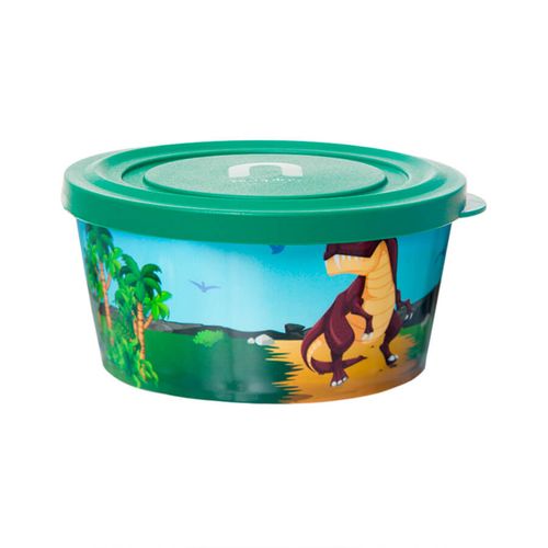 Tigela Baby C/ Tampa Dino 550 Ml Neoplas