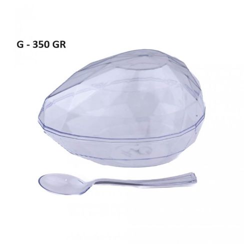 Ovo Diamante Acrilico G 350 Gr C/ Colher Bluestar