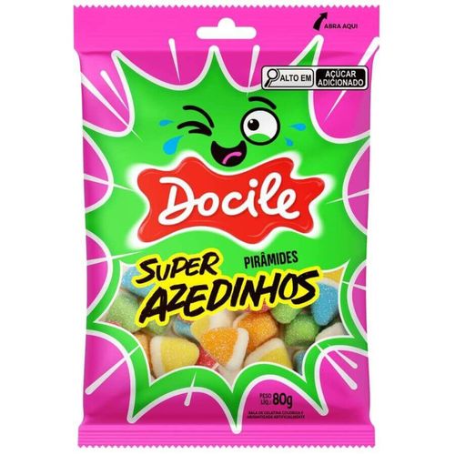 Bala Piramides Super Azedinhas Gelatines 80gr Docile