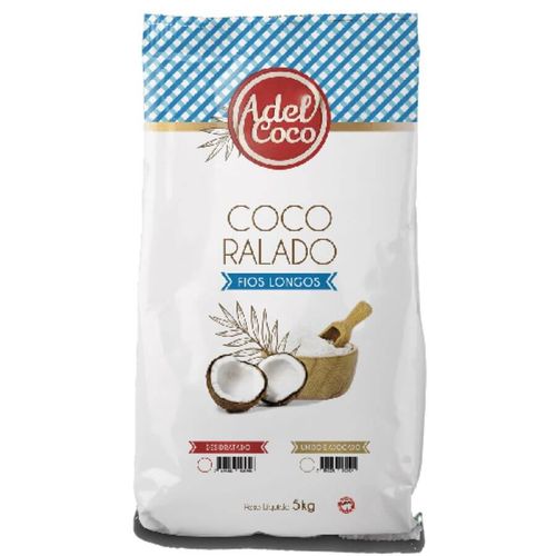 Coco Ralado Flocado Umido E Adoçado 5 Kg Adelcoco