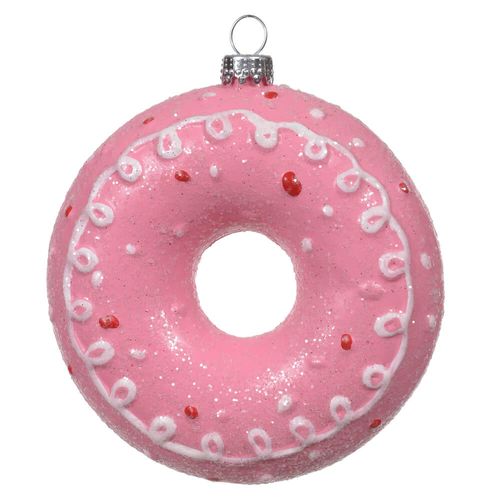 Enfeite Natal Donuts 10x3,2x10 Cm Rosa (51526001) Florarte