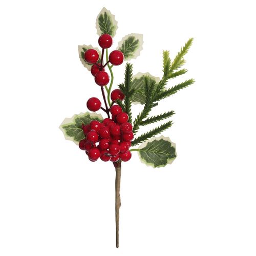Haste Natal Pick Berry 23 Cm Vermelho (48871001) Florearte