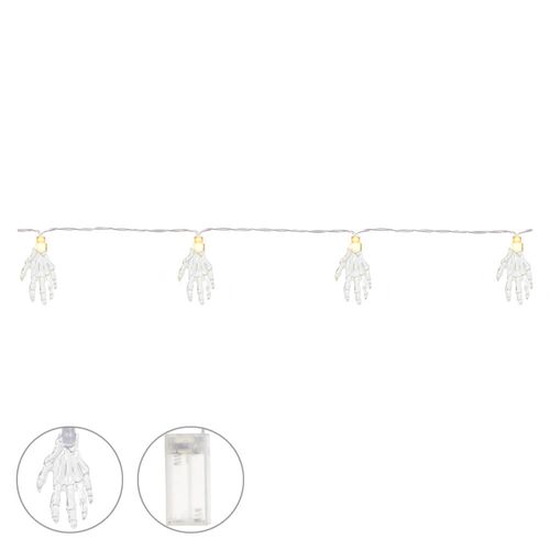 Enfeite Halloween Fio Led Mão 1,8 M (49315001) Flor Arte