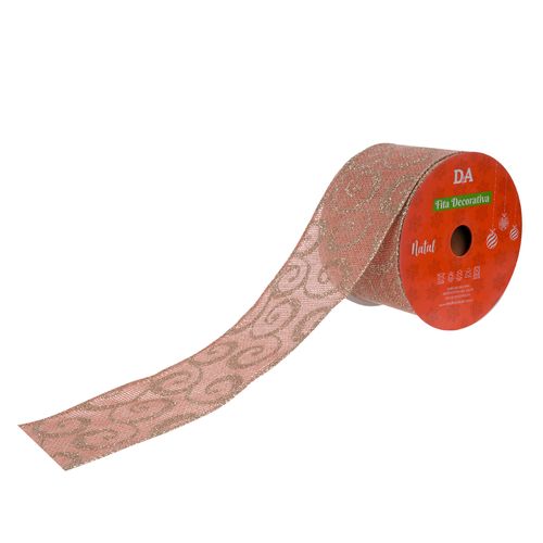 Fita Aramada Tela Gliter Custura 6,3cmx9,14m