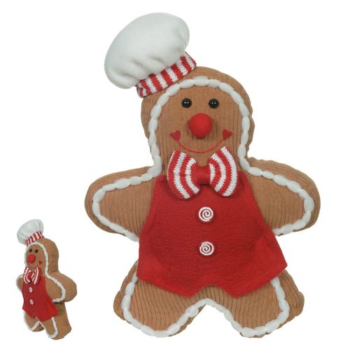 Natal Boneco Gingerbrea Em Pe 30cm Vermelho (49703001 ) Florarte