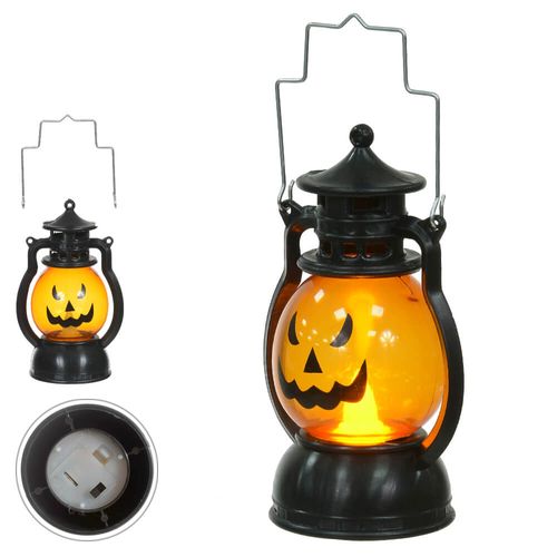 Enfeite Halloween Lanterna Laranja 12,5cm (49205001) Flor Arte