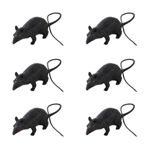 Rato Halloween Preto 9x3cm C/ 6 Un (50710001) Flor Arte