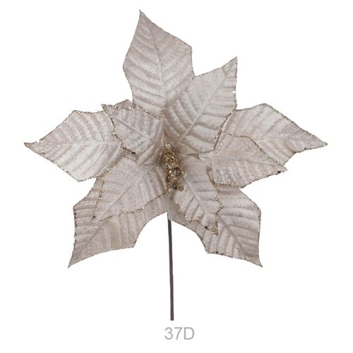 Haste Bico De Papagaio Aveludado Glitter Champanhe 49cm (79225004) Flor Arte