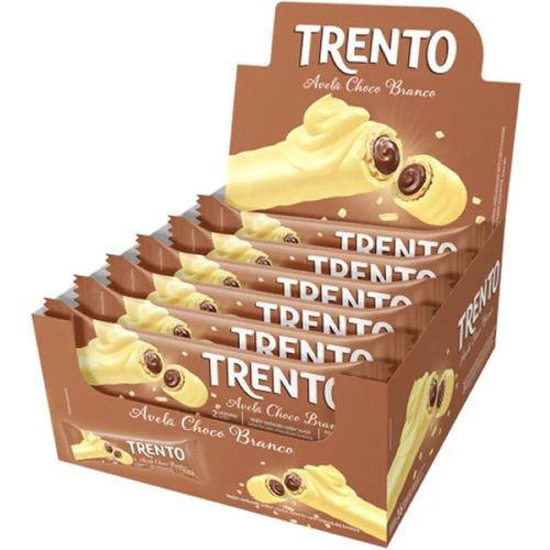 Wafer Trento Avelas Chocolate Branco 512 Gr (16un X 32gr) Peccin
