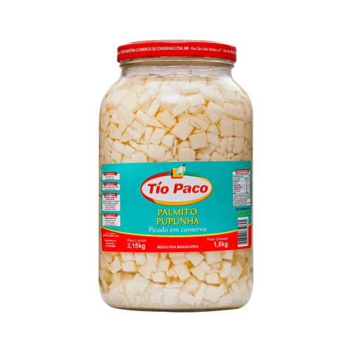 Palmito Pupunha Picado 1,8 Kg Tio Paco
