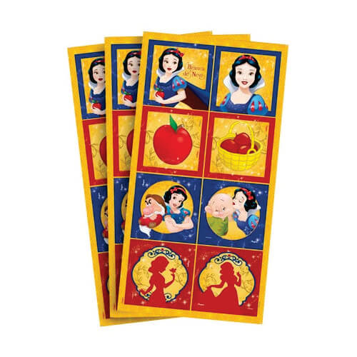 Adesivo Quadrado Branca De Neve Classica C/ 24 Un Regina