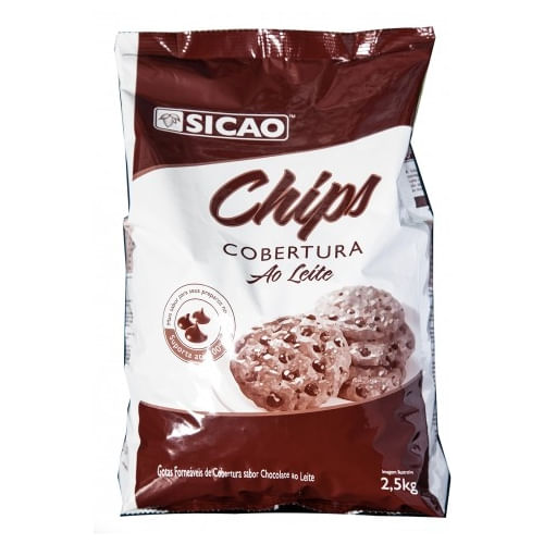 Chips De Chocolate Ao Leite 2,5 Kg Sicao