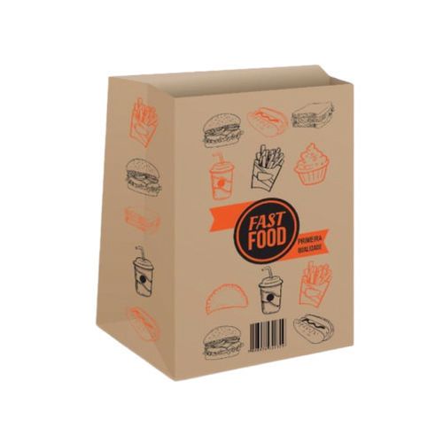 Saco Kraft Impresso 5 Kg 18x10x30 C/ 100 Un (P-07964) Papelito