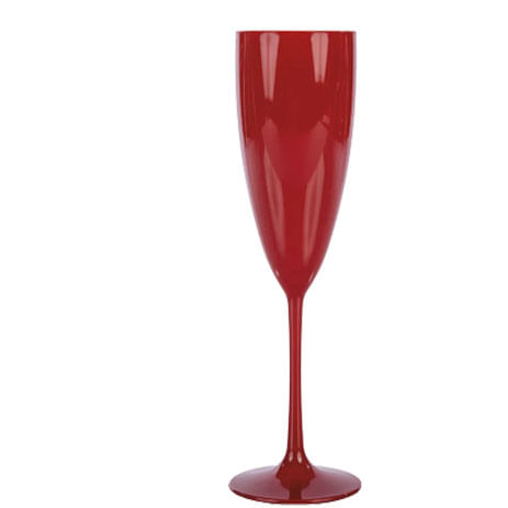 Taça Champanhe 170 Ml Solid. Vermelho Amalu