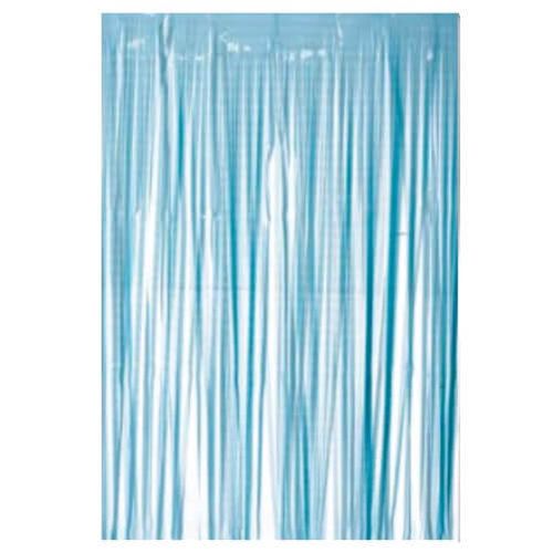 Cortina Macarons 1x2 Metros Metalizada Azul
