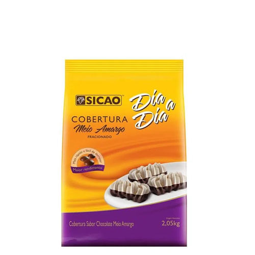 Cobertura Facil Meio Amargo Gotas 2,05 Kg Sicao