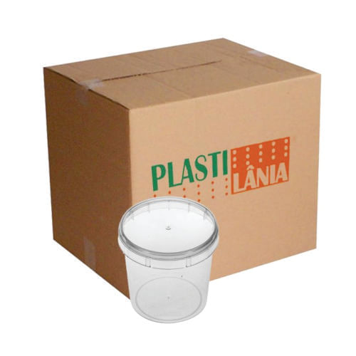 Pote 220 Ml Quadrado C/ Lacre E Tampa Cx C/ 20x10 Un Plastilania