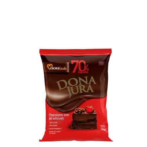Chocolate Em Pó 70% Dona Jura 500 Gr Cacau Foods