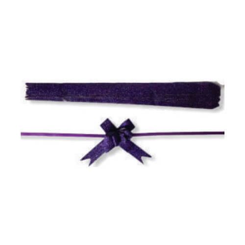 Laço Pronto Roxo Glitter 18mm (Zw-70958) C/ 10 Un Party Time