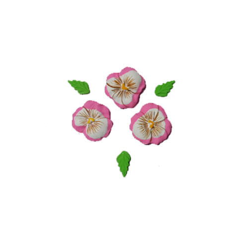 Biscuit Comestivel Amor Perfeito Rosa 06un (280) Jady