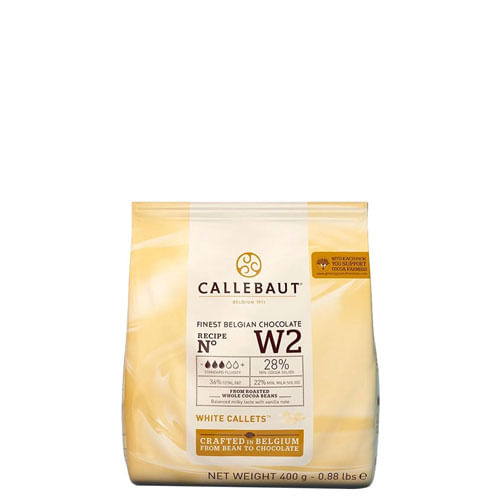 Chocolate Gotas Branco W2 (28% Cacau) 400 Gr Callebaut