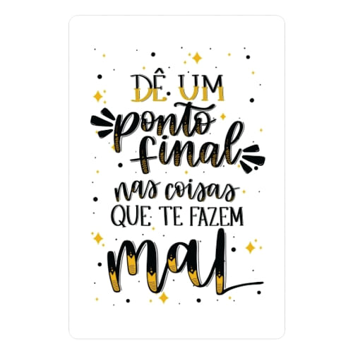 Placa Decorativa (Pd129) De Um Ponto Final Davys