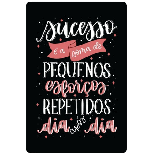 Placa Decorativa (Pd147) Sucesso É A Soma Davys