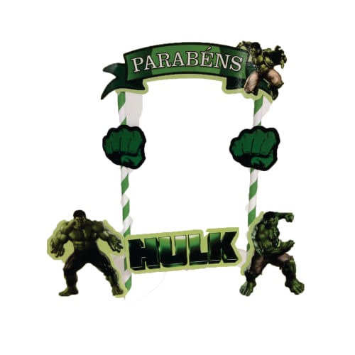 Topo P/ Bolo Pequeno Heroi Verde C/ 4 Pçs Pablo