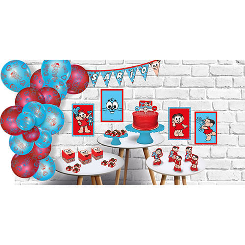 Kit So Um Bolinho Monica Core Festcolor