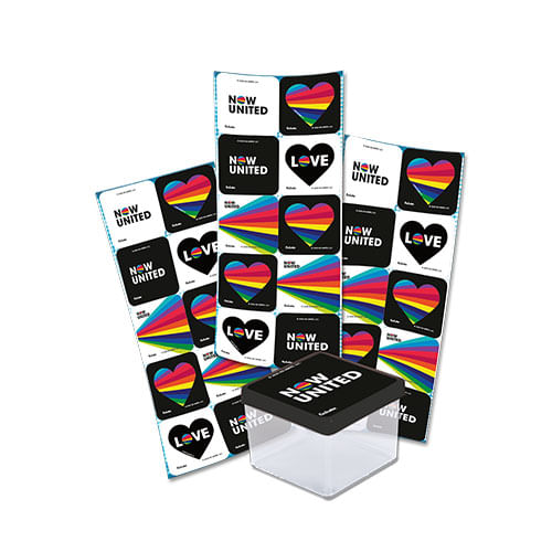 Adesivo Quadrado Now United C/ 30 Un Festcolor