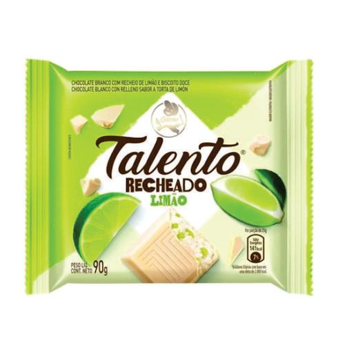 Talento Tab Recheio Torta De Limão 90 Gr Garoto