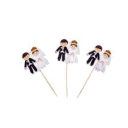 Palito De Petisco Noivinhos C/ 12 Un Fox Import