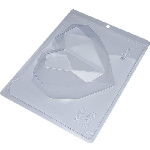Forma Silicone Coração Lapidado 500 Gr (*9838) Bwb