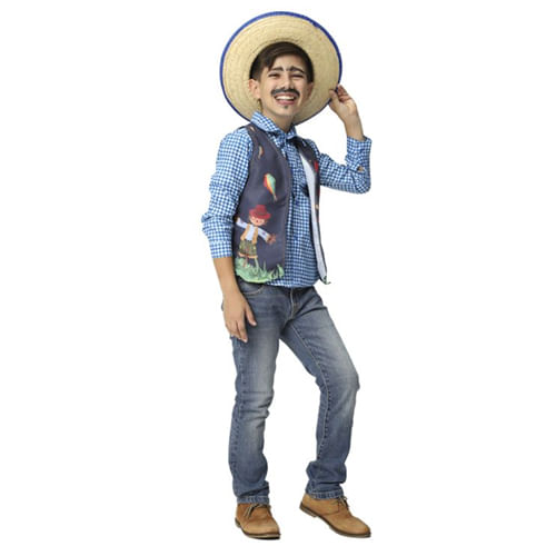 Fantasia Infantil Festa Junina Colete Arraia M (Jn7104) Super