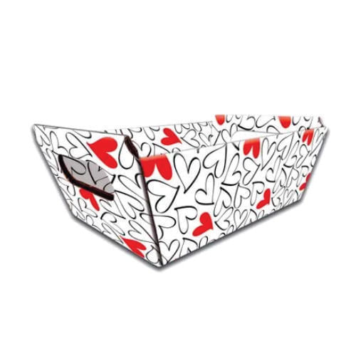 Cesta N 4 Coração Branco 21,5x15x8 Cm (3407) Kid-Art