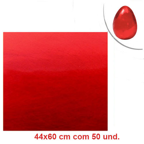 Papel Chumbo 44x60 Cm Vermelho C/50 Un Cromus