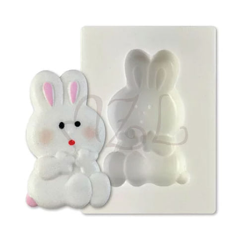 Molde Silicone Coelho Sentado Mzl Criaçoes