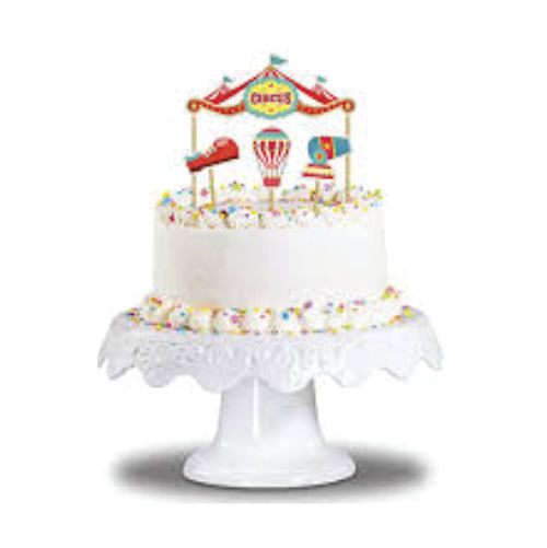 Topo De Bolo Circo Menino C/ 6 Pçs Junco