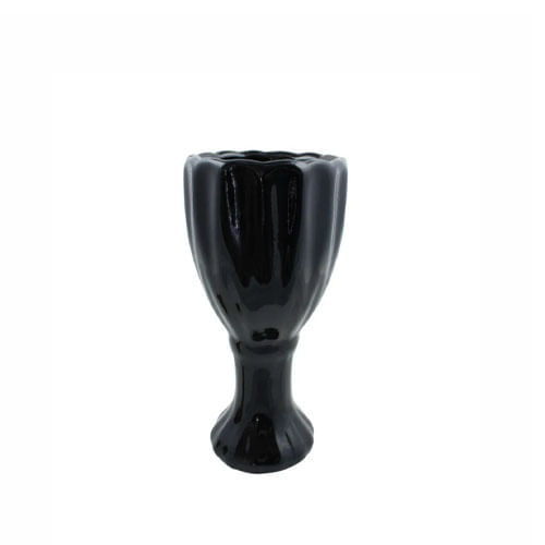 Vaso Mexico Pequeno Preto Ceramica A23 X C13 Cm (3029) Elaine