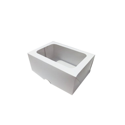 Caixa Retangular 10,5x14,5x6 Branca Visor Pct C/ 10 Un Crystal For