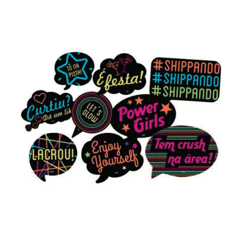 Kit Placas Neon C/ 09 Unid. Festcolor