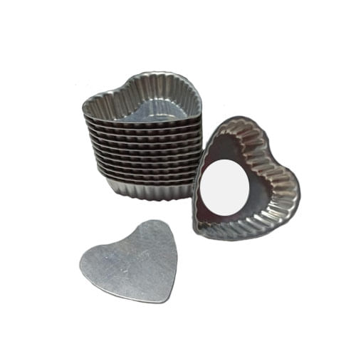 Forma Crespa Fundo Falso Coração 8x2,3 Cm (1598) Caparroz