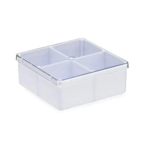 Caixa Divisoria Acrilica 7x7 Branca C/ 6 Unid. (F2395) Oldaniplast