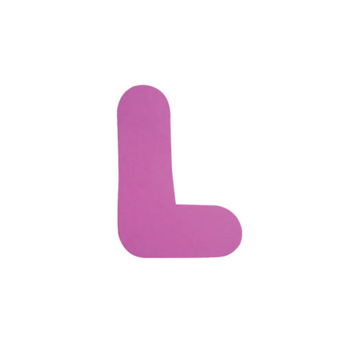 Letra E.V.A polLpol 2x12 Rosa (Lpl301) Grintoy