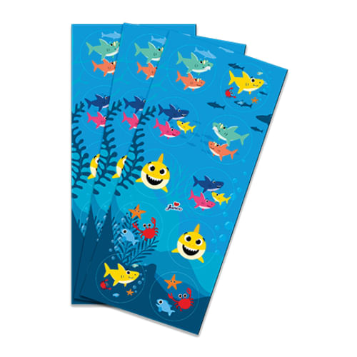 Adesivo Redondo Family Shark C/ 30 Junco