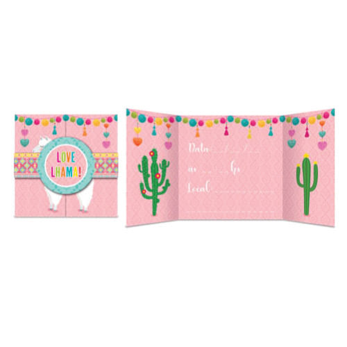 Convite Lhama C/ 8 Un Junco